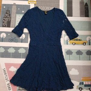 Prussian Blue Lace Dress